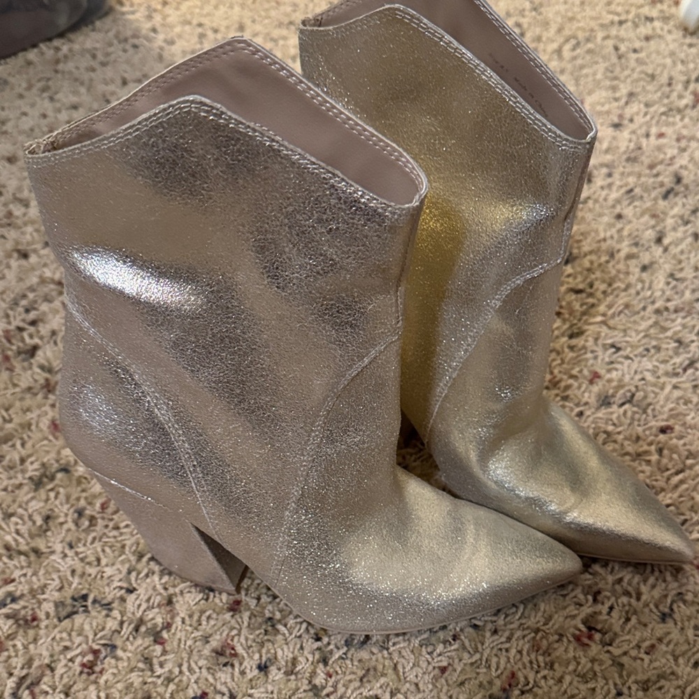 Dolce Vita Gold Ankle Boots